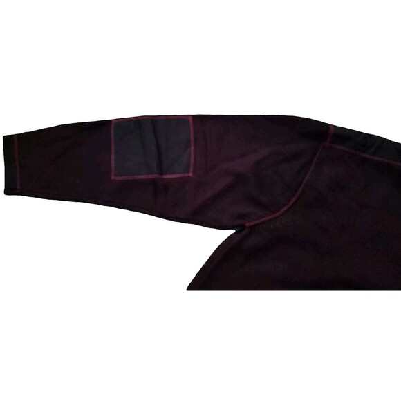 F/X FUSION Mens Black/Burgundy Cotton 1/4 Zip Sweater L - Picture 5 of 6